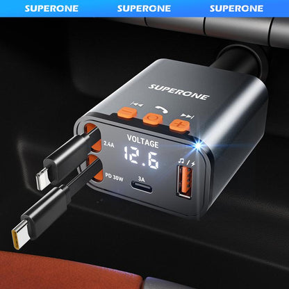 SUPERONE Bluetooth 5.3 FM Transmitter Car Adapter