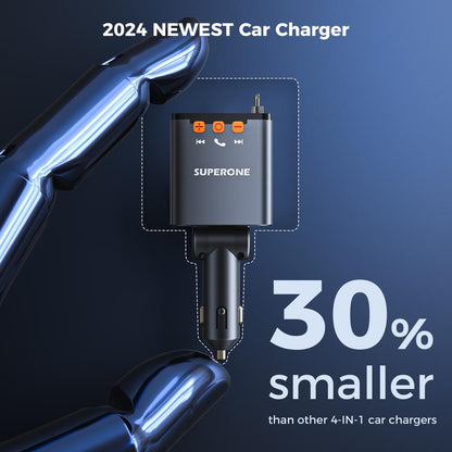 SUPERONE Bluetooth 5.3 FM Transmitter Car Adapter