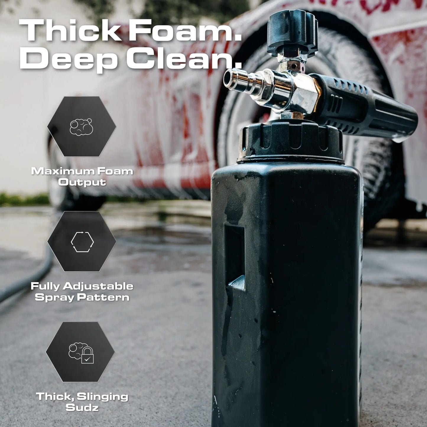 High-Performance Foam Cannon with 1000ml Capacity & Quick Connect
